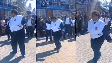 Video of schoolgirl confidently walking into the center of the crowd and dancing has Mzansi screaming