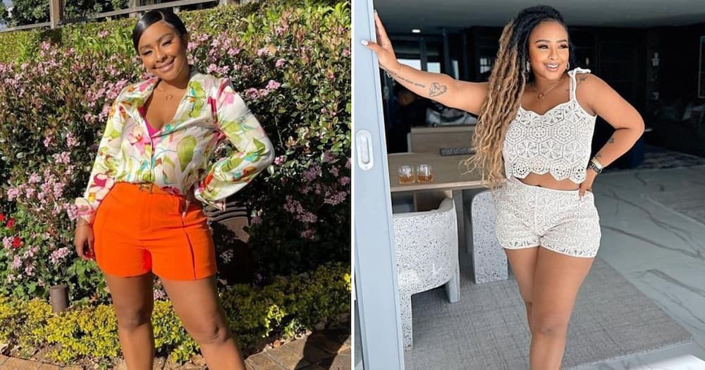 Boity Thulo showcased toned legs in four Twitter pics.