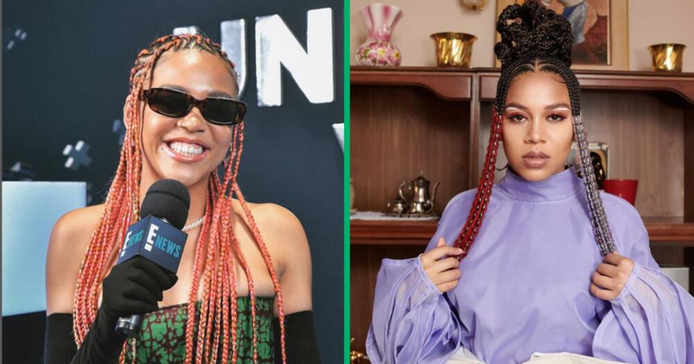 Musician Sho Madjozi shared her new detachable sparkling hairstyle