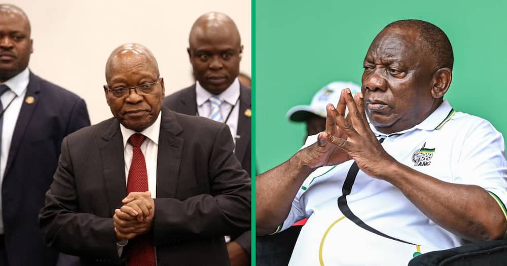 Jacob Zuma accused the courts of being biased against Cyril Ramaphosa