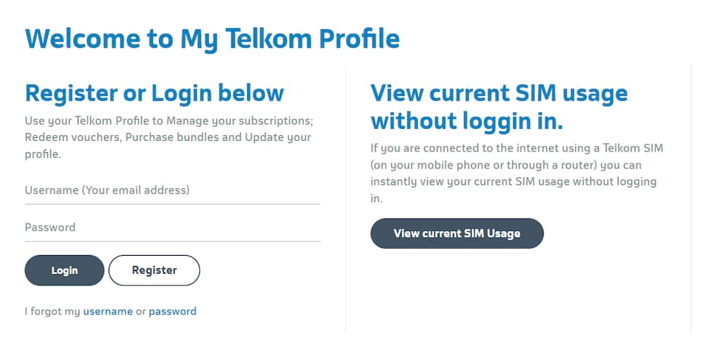 Telkom self-service portal