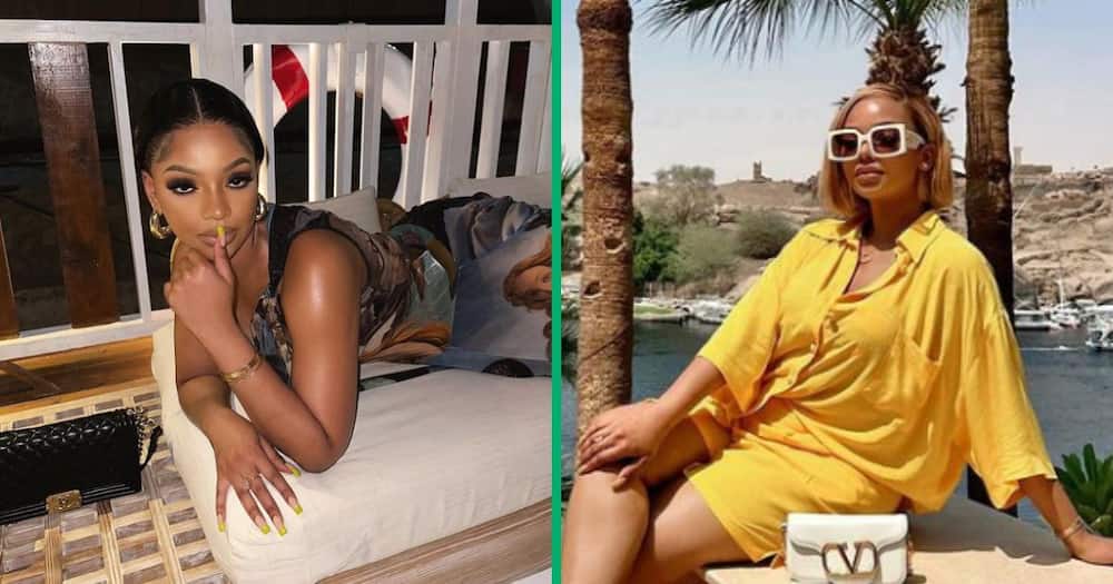 Mihlali Ndamase is living it up in Egypt.