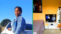 Young woman showcases impressive home decorations in her single room, SA wowed