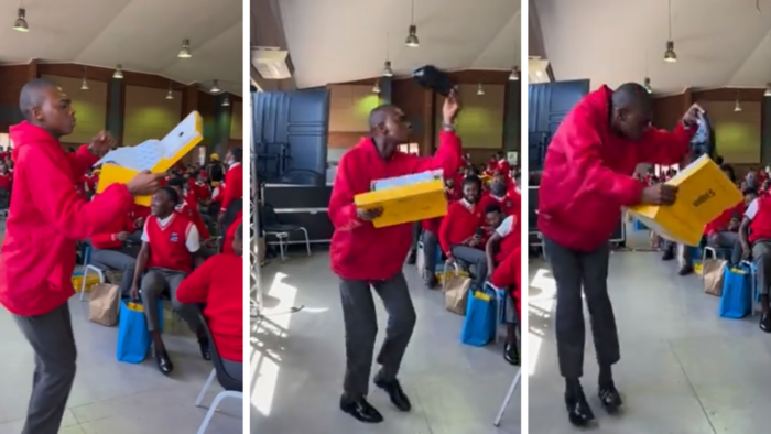 "Pure joy": Student dances for joy after getting Bathu school shoes and peeps stan