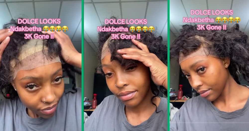 Woman shows wig she bought for R3 000
