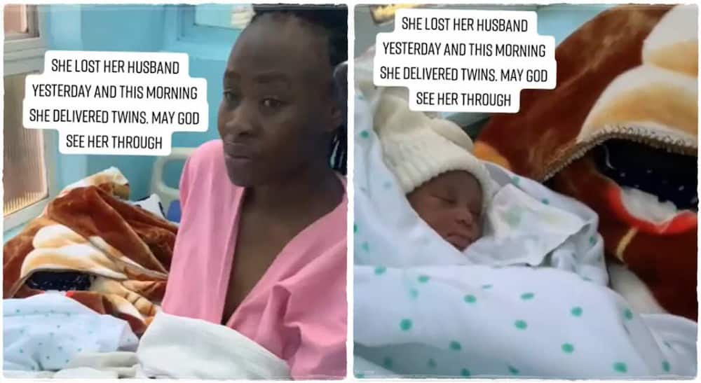 A woman who welcomed twin babies.
