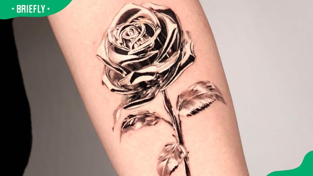 Chrome rose tattoo