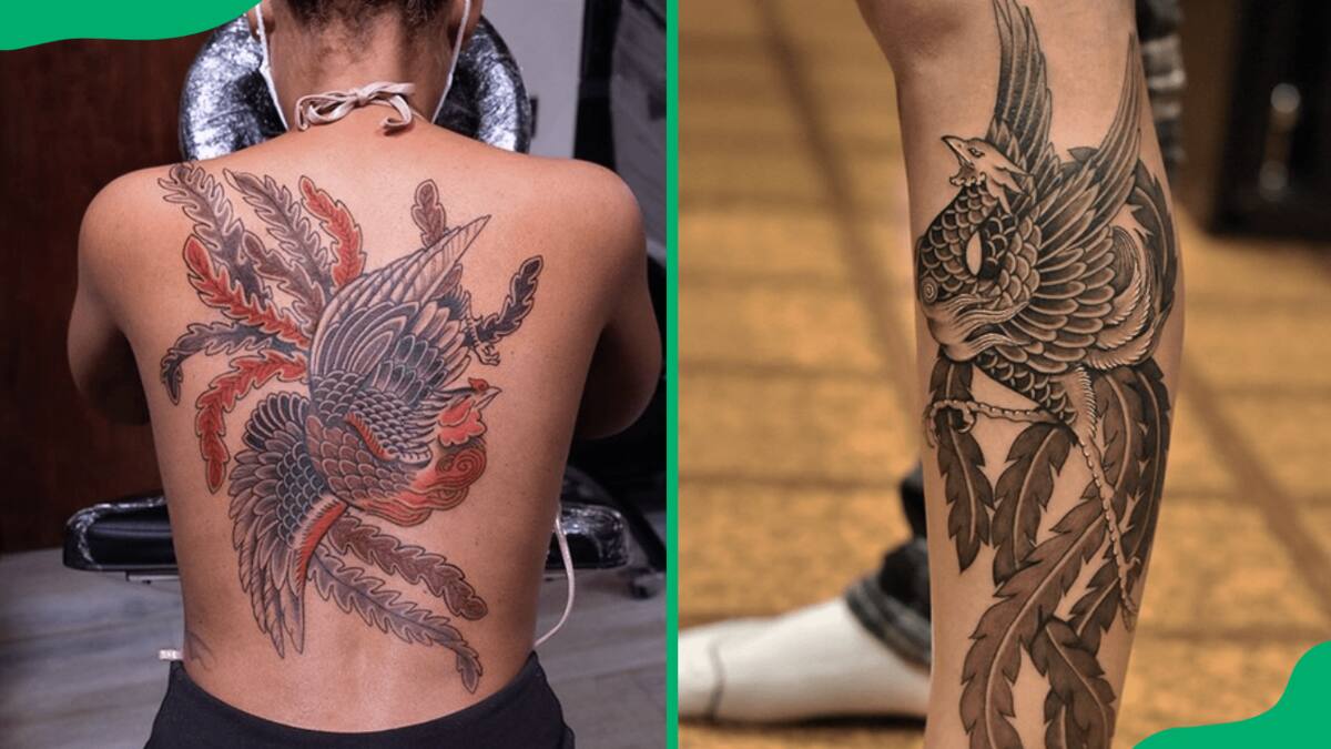 Beautiful Elegant Phoenix Tattoo Idea Inspirational Stock Vector (Royalty  Free) 2312936375 | Shutterstock