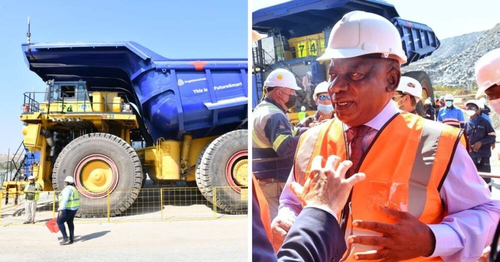 President Cyril Ramaphosa Visits Anglo American Mine to See World’s Biggest Hydrogen Powered Truck in Mzansi