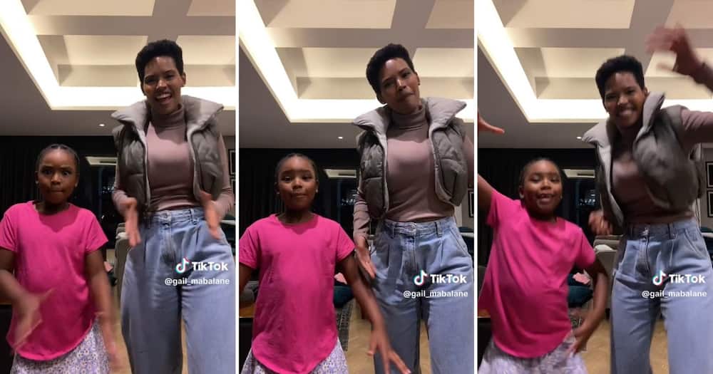Gail Mabalane and her daughter Zoe busted fire amapiano moves