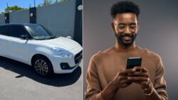 Man's new car purchase gets 7.6M Twitter views as he reveals big news by deleting cab app, Mzansi dishes out savage reactions