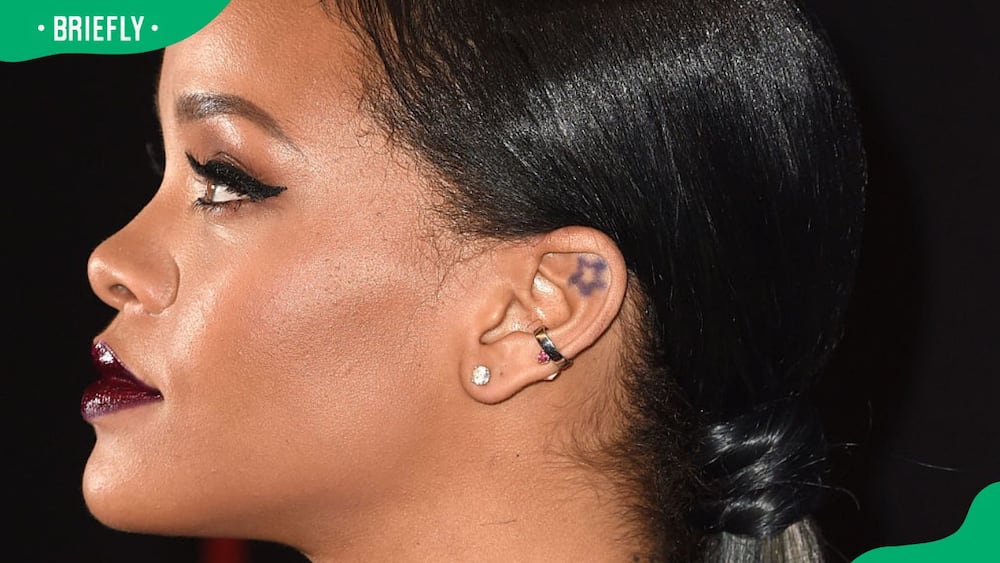 Rihanna’s ear tattoo