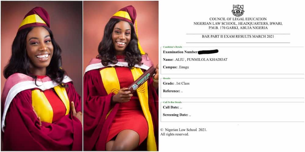 Funmilola Aliu graduated with a first class from law school