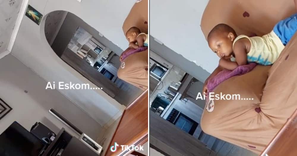 South African toddler loadshedding viral on TikTok