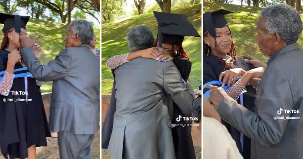 A woman honoured her grandfather on graduation day
