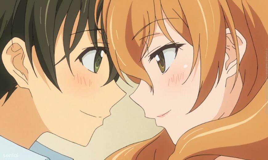 kaga kouko and tada banri (golden time) drawn by keiko.