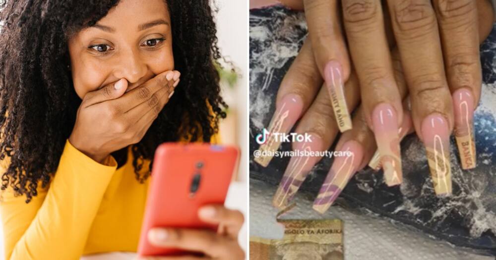 Mzansi couldn't stop cracking up at manicure made from R20 note
