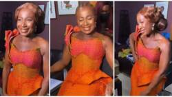 Video of 70-year-old Ghanaian woman in gorgeous corset dress wows netizens