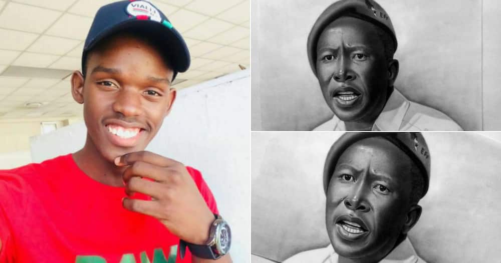 'Nailed it': Local Artist Wows Mzansi With Portrait of Juilius Malema