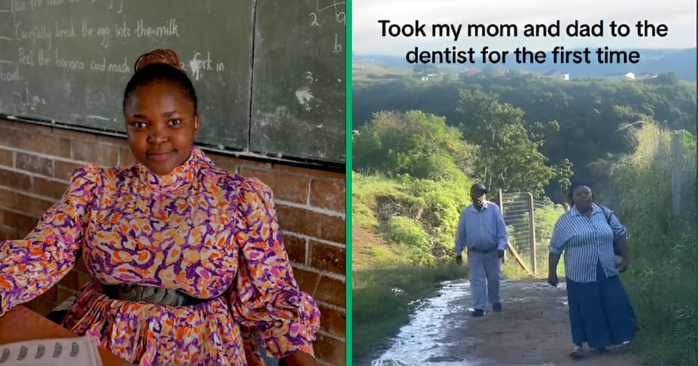 A woman took her parents to the dentist for the first time