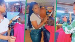 Nairobi female barber dances, pampers clients in posh shop, says men love what they can see
