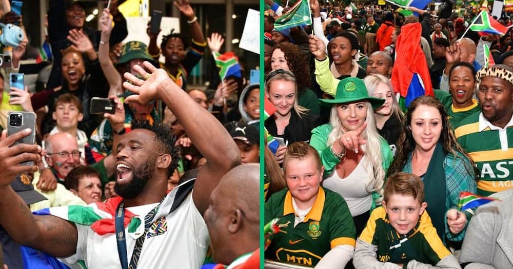 Kimberly finally gets a chance to congratulate the Springboks.