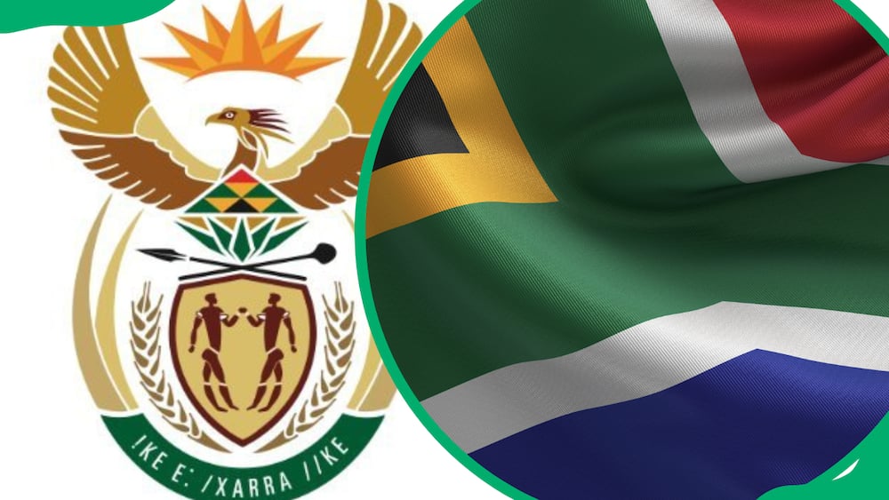 DHA logo and South African flag