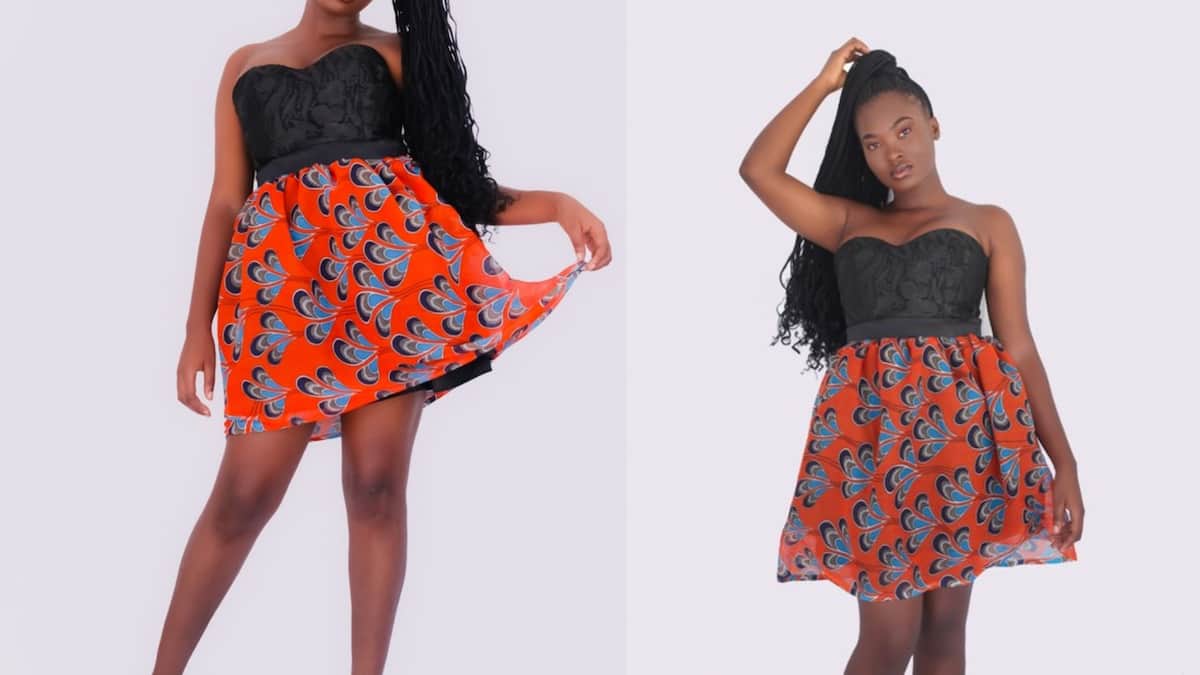 Gown styles of plain fabric mixed with Ankara materials - YouTube