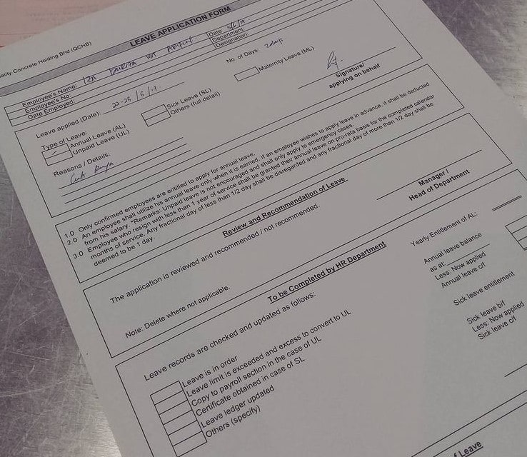 Application form