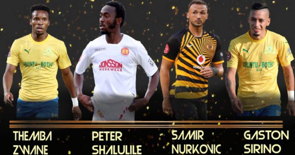 Zwane, Shalulile, Nurkovic, and Sirino are nominated for Footballer of the season