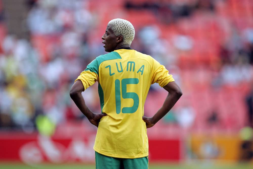 Sibusiso Zuma during a Bafana Bafana match