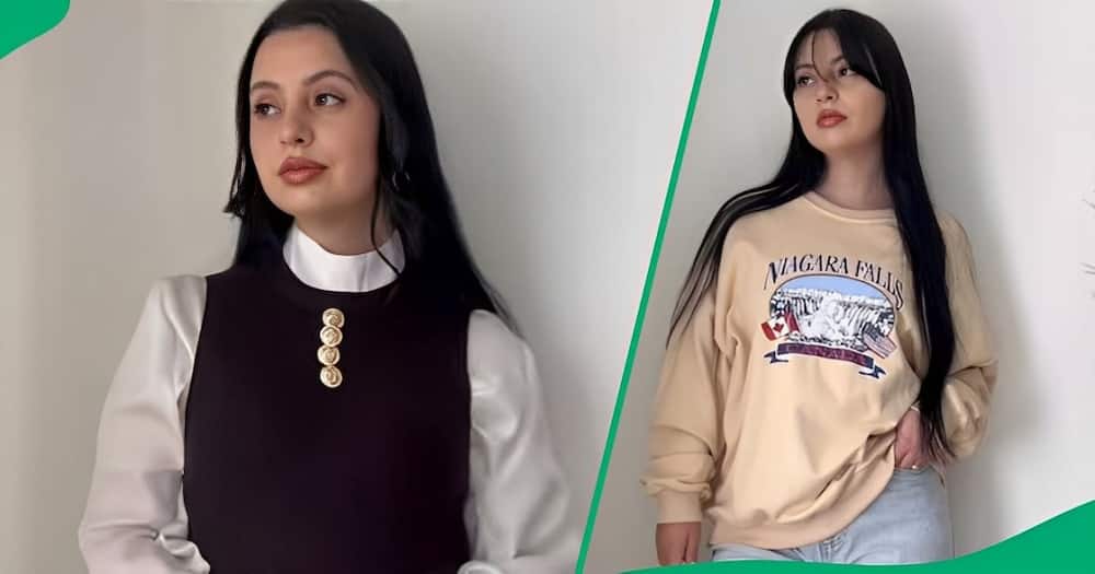A TikTok video shows a woman unveiling must-have winter jackets from Jet.