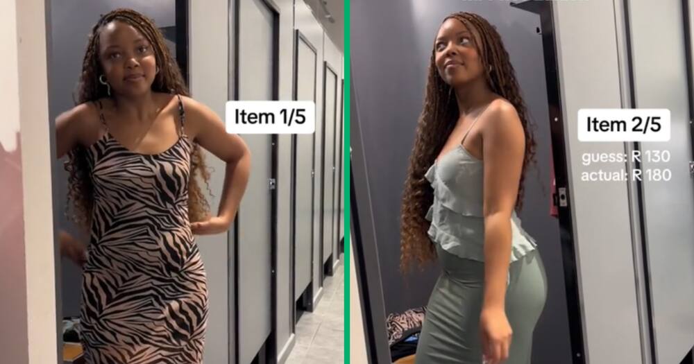 The lady posted a clothing haul on TikTok. She did a price-check on Mr Price goodies