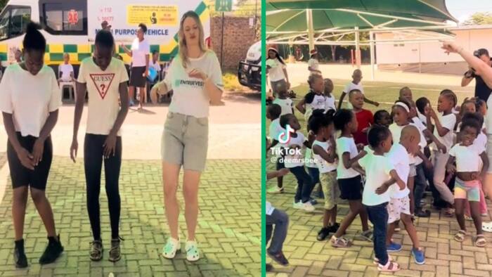 Mzansi's favourite teacher celebrates 400k TikTok milestone with lit dance with young kids