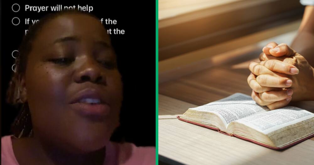 A TikTokker says in a video that matriculants shouldn't pray for good results