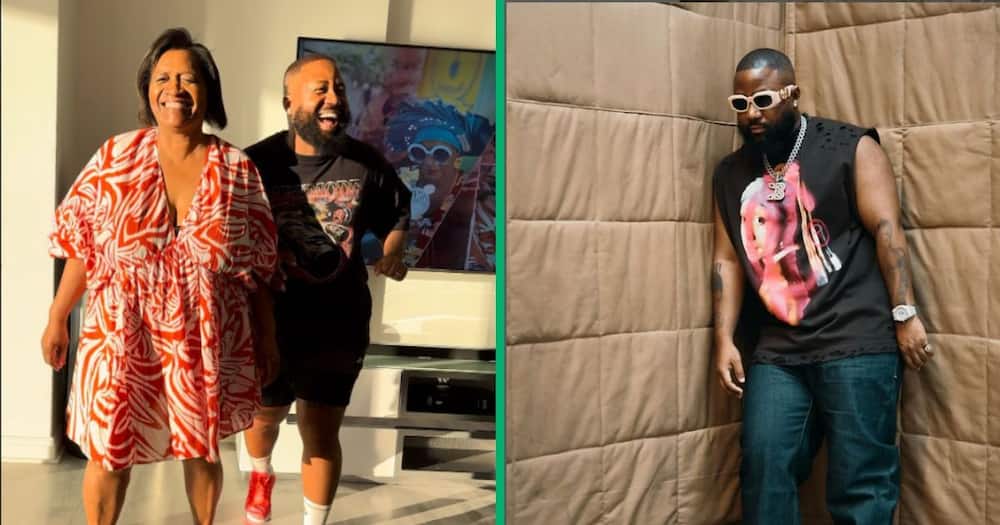 Cassper Nyovest and his mother did the ‘Tshwala Bam’ Dance challenge.