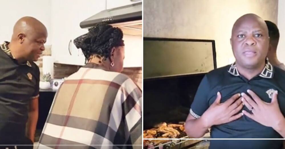 Man gets December wish as family prepares hearty meal and braai