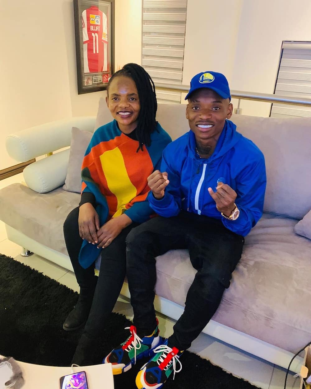 Khama Billiat with his mum