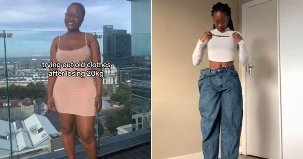 TikTok video of woman's 20kg weightloss journey