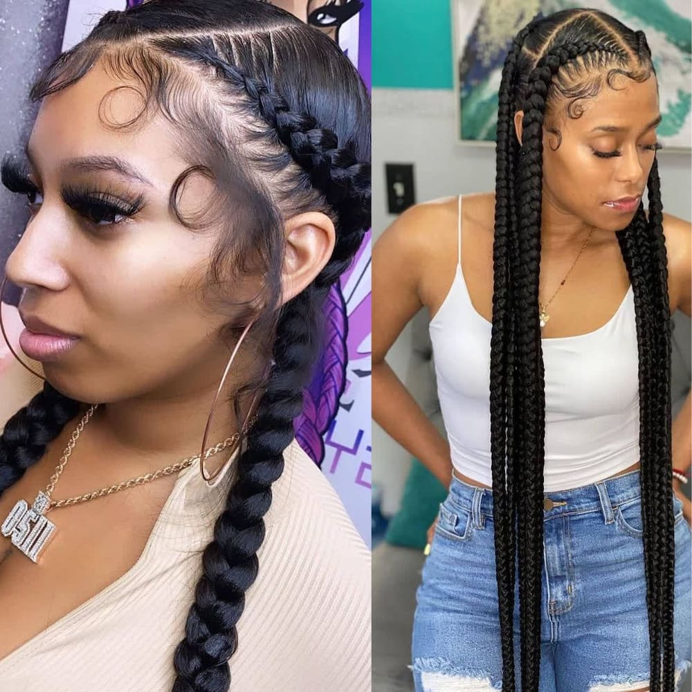 30+ modern and stylish French braid ideas for black girls (2023 ...