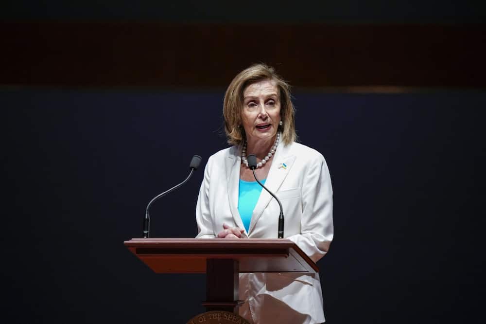 US House Speaker Nancy Pelosi, whose potential plans for a Taiwan visit have angered Beijing, speaks on July 20, 2022