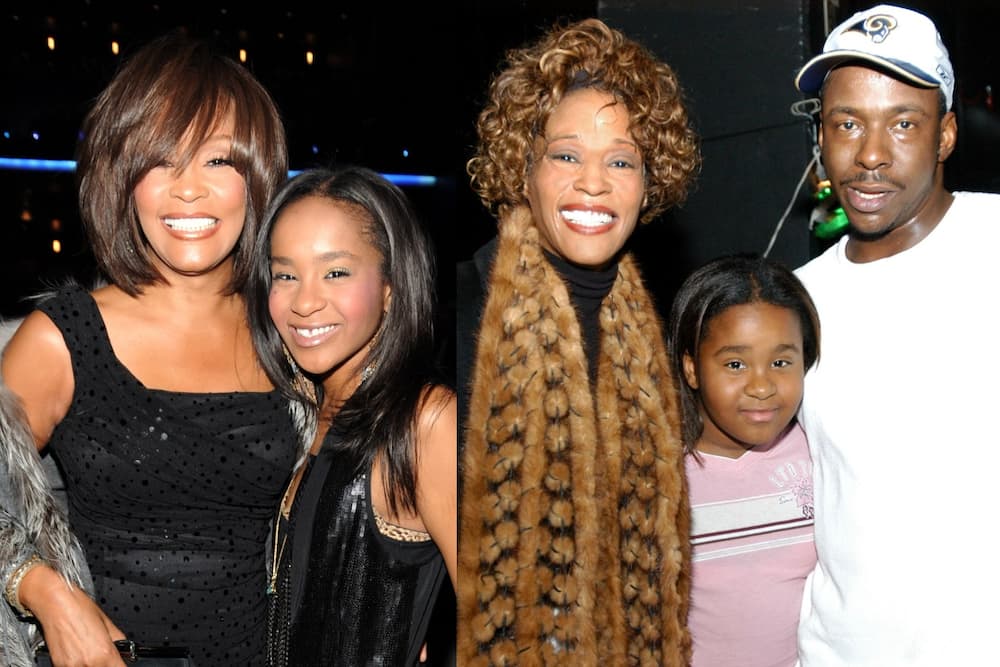 Whitney Houston, Bobbi Kristina Brown and Bobby Brown