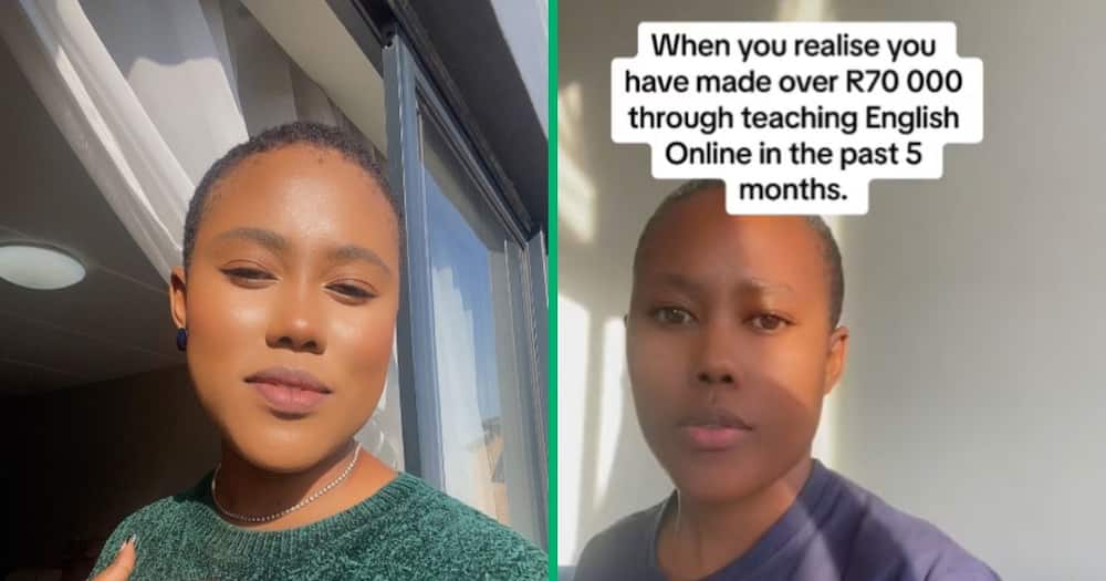 TikTok video of woman who made R70k from online teaching