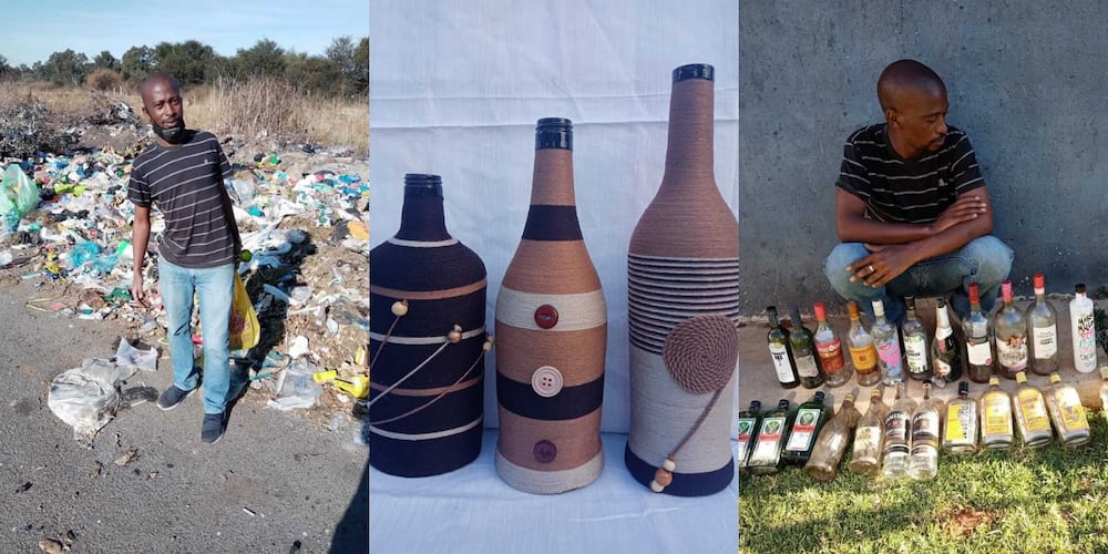 Jakkalas Monyamane, recycle, bottles, decor