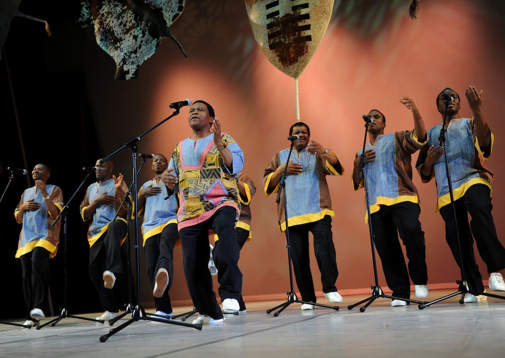 Ladysmith Black Mambazo performs during the opening ceremony of the 123rd IOC session