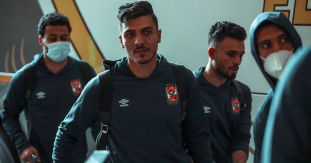 Egyptian club Al Ahly have landed in South Africa for the crucial clash against Mamelodi Sundowns. Image: @AlAhlyEnglish/Twitter