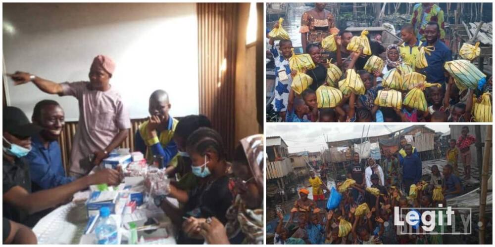 Man surprises 50 families in slum with food items and medical support