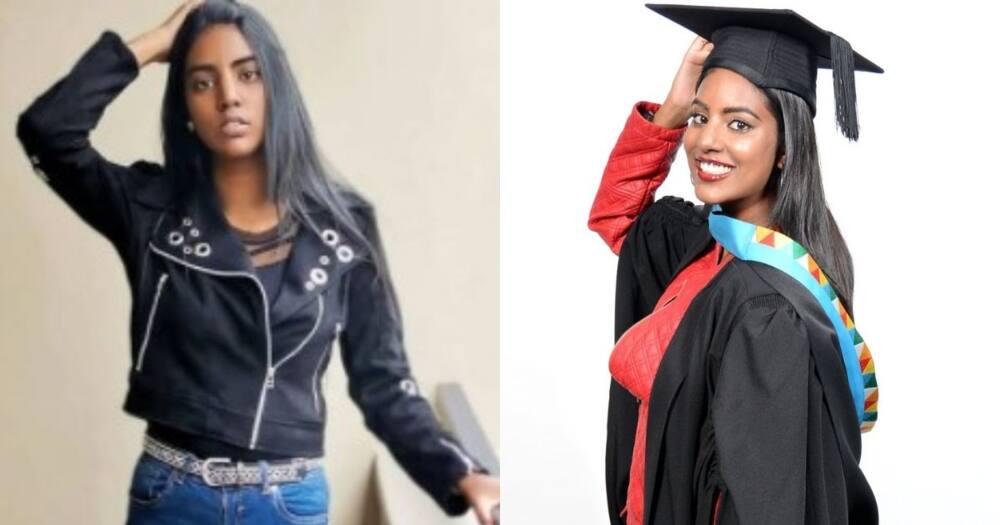 Beautiful lady who failed maths, matric, graduates cum laude.