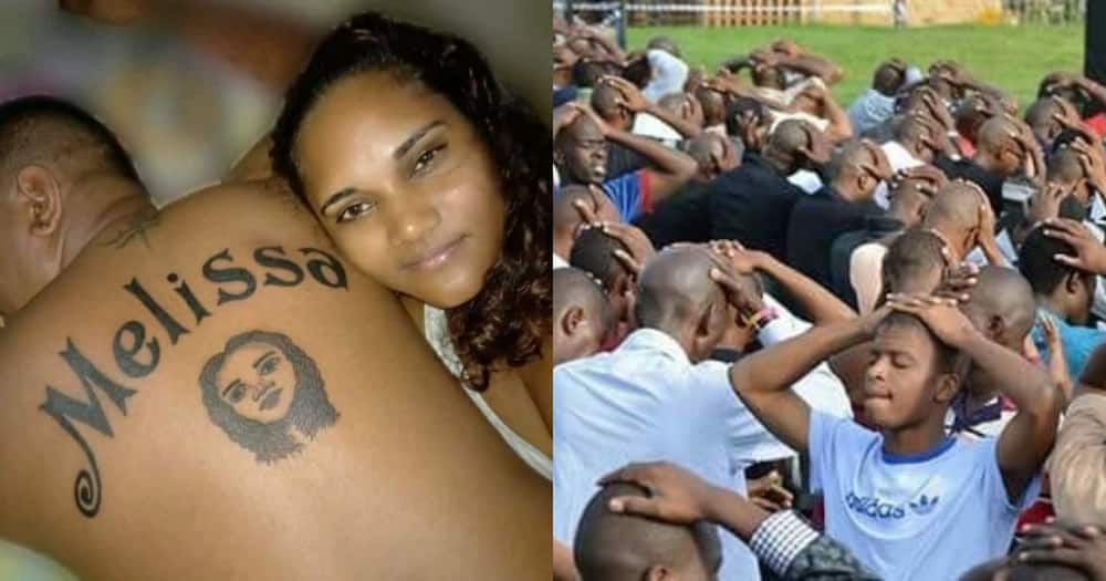 South African man inks girlfriend's name and face on his back