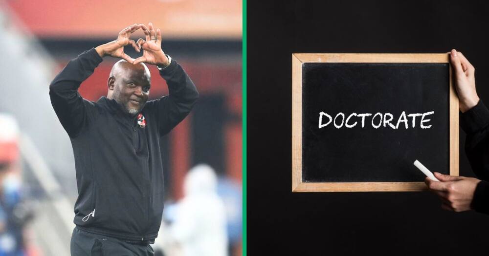 The University of Johannesburg bestowed an honourary doctorate on Dr Pitso Mosimane